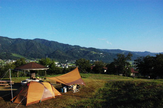 塩沢江戸川荘でキャンプ