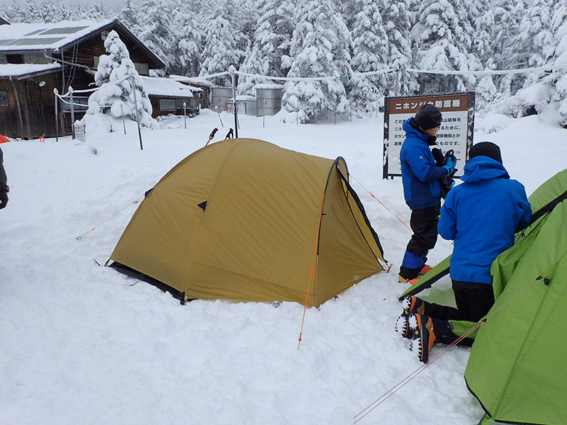 雪中用に竹ペグを作りました Camp Site
